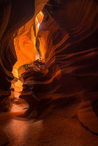 Low angle view of rock formation