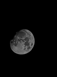 Low angle view of half moon against sky at night