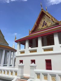 Low angle view of buildings against sky