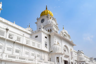 View of details of architecture inside golden temple - harmandir sahib in amritsar, punjab, india