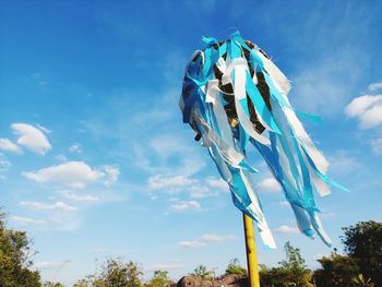 Low angle view of blue sky