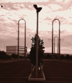 Street light against sky