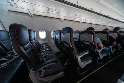 Interior of airplane