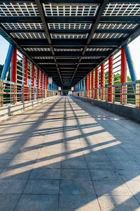 View of empty footpath