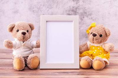 Close-up of stuffed toy on table