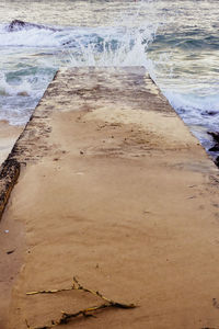 High angle view of beach