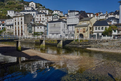 View of the fishing village of luarca in asturias. spain 