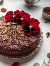 Close-up of cake on table