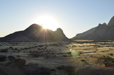 Scenic view of mountain against sky