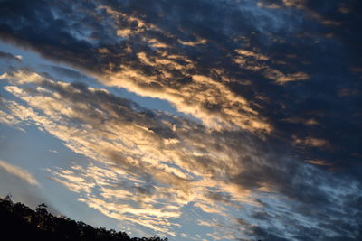 Low angle view of cloudy sky