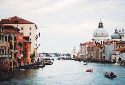 Fountain with buildings in background