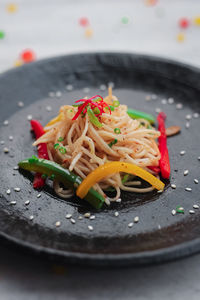 Close-up of seafood in plate