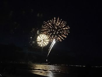 Low angle view of firework display