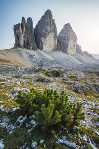 Scenic view of rocky mountains against sky