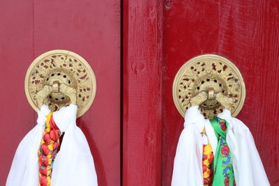 Close-up of door knocker