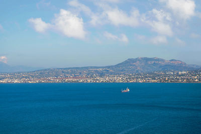 Heraklion city crete greece panoramic view. mediterranean popular travel destination vacation resort