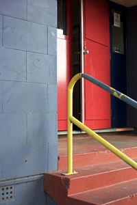 Metal railing of building