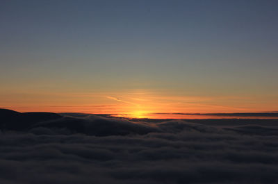 Scenic view of cloudscape during sunset