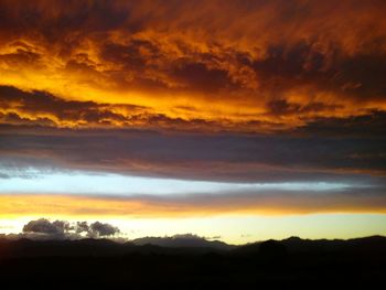 Scenic view of landscape against cloudy sky