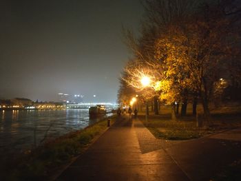 Illuminated city at night