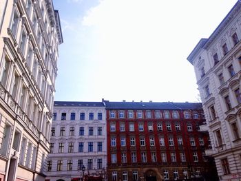 Low angle view of buildings in city