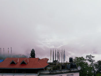 High section of building against sky