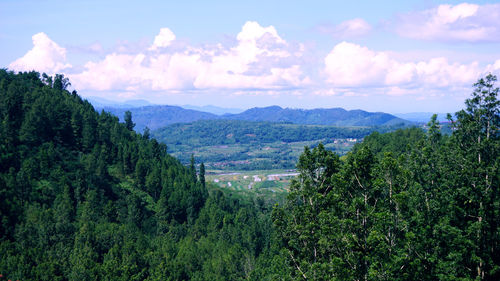 Panoramic view of landscape against sky