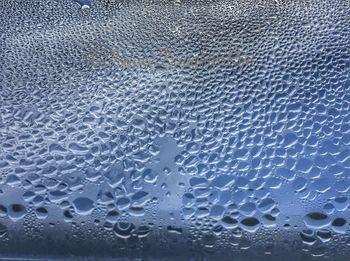 Close-up of water drops on water