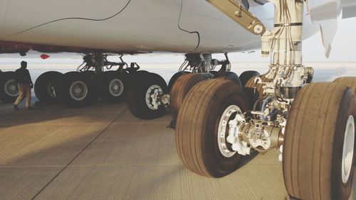 Airplane on airport runway