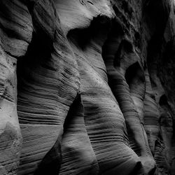 Low angle view of rock formation