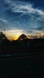 Silhouette of trees at sunset