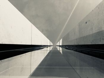 View of empty subway tunnel