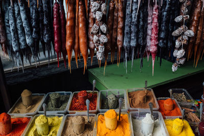 Churchkhela - traditional georgian snack and some spicies