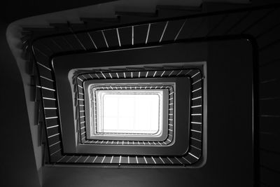 Low angle view of spiral staircase