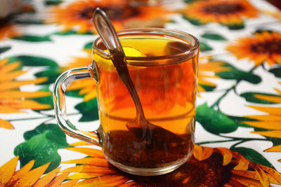 Close-up of drink on table