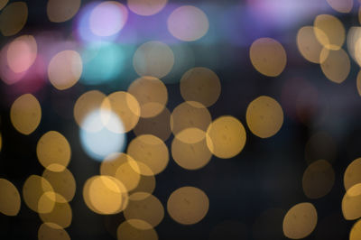 Defocused image of illuminated lights