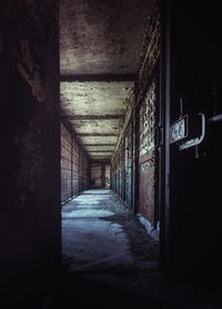 Empty corridor of building