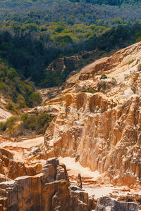 Rock formations on landscape