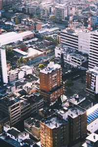 High angle view of cityscape