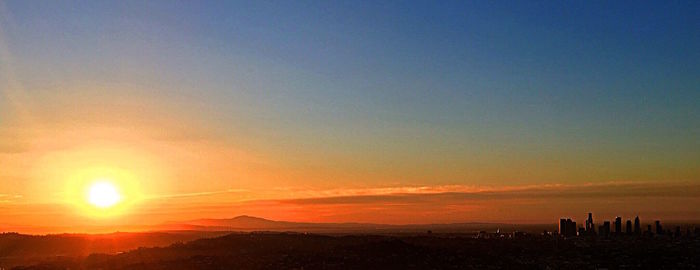 Scenic view of landscape at sunset