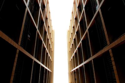 Low angle view of office building against sky