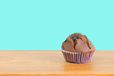 Close-up of cupcakes on table