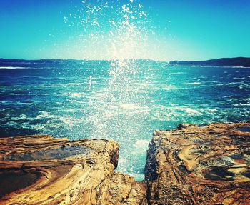 Close-up of sea against sky