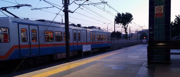 Railroad station platform