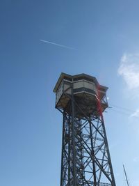 Low angle view of built structure against blue sky