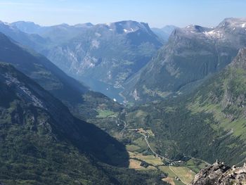 High angle view of valley