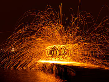 Light painting at night