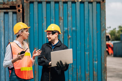 Young man working with smart phone