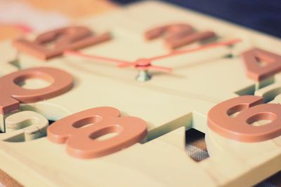 Close-up of wall clock