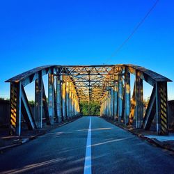 Bridge against clear blue sky